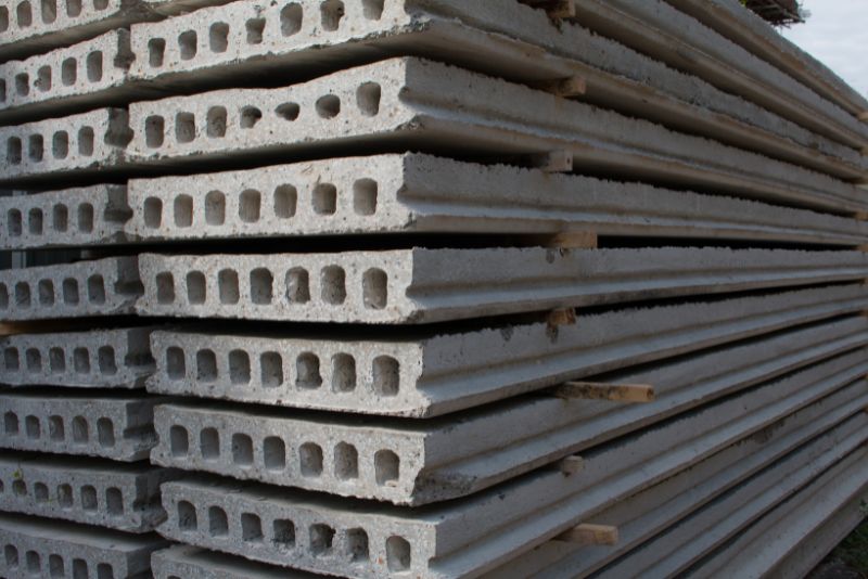 Stack of precast concrete slabs at a Townsville worksite