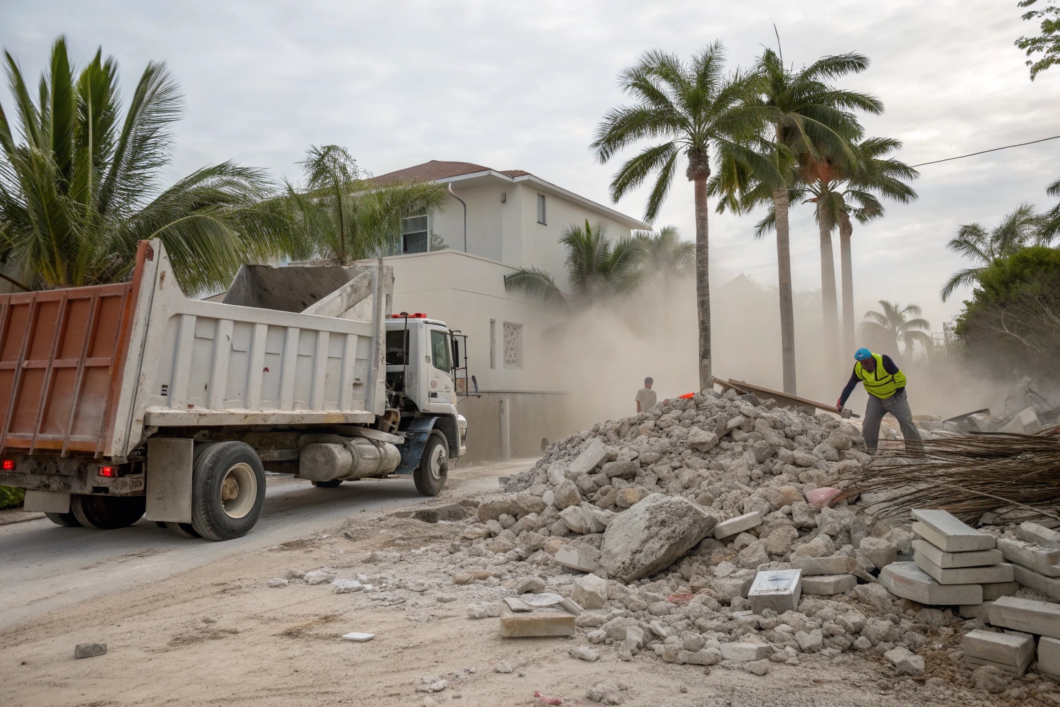 Concrete demolition waste removal in Townsville