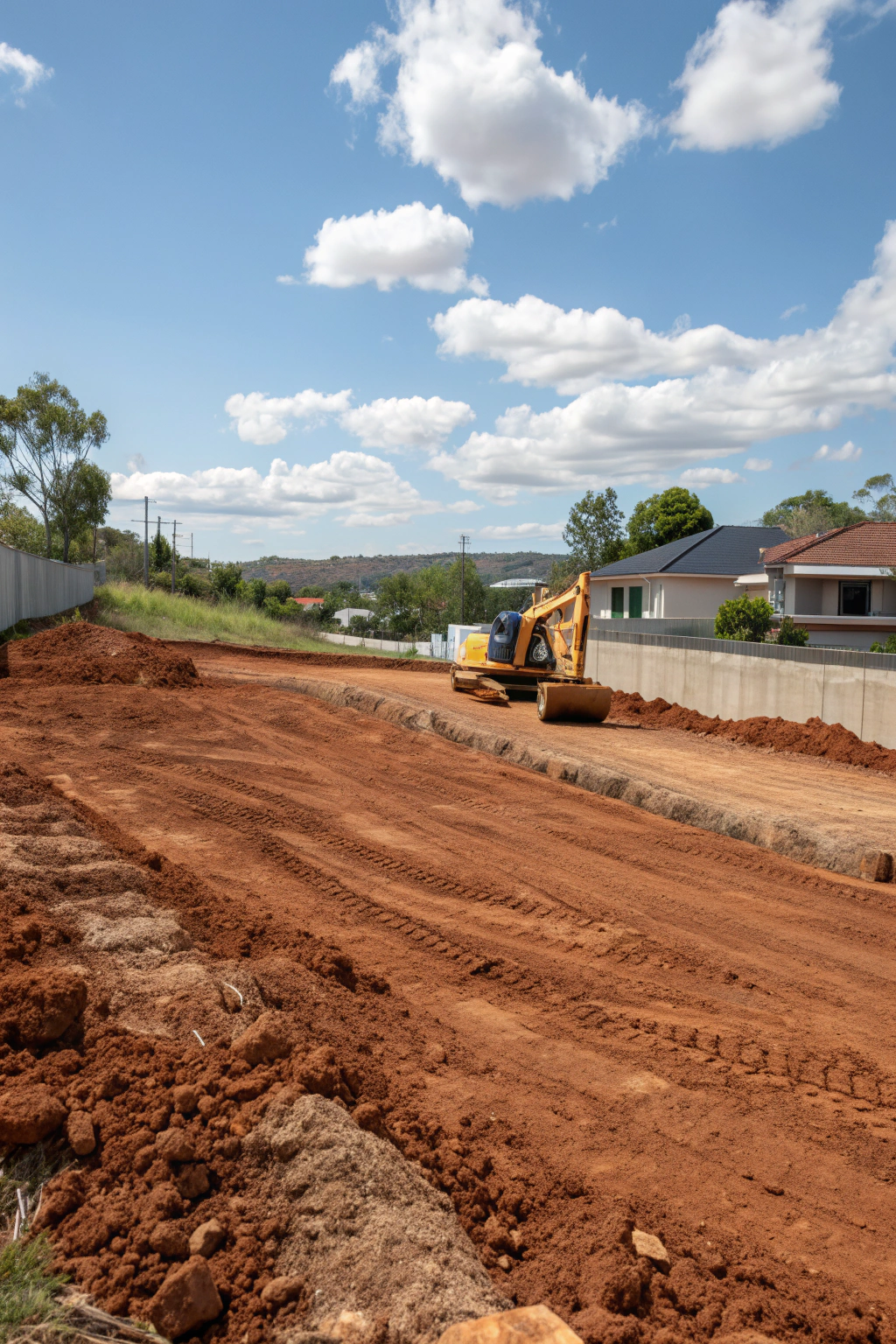 Construction site preparation in progress in Townsville